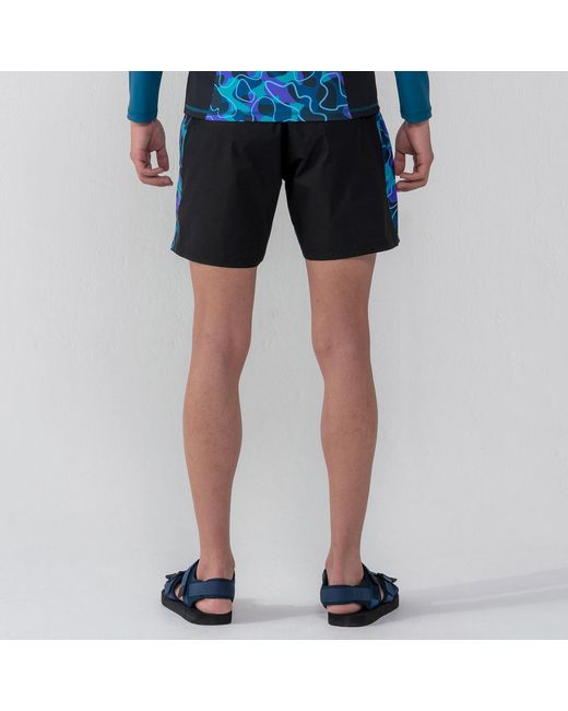 Kapture Blue Neo City Camo Shorts for men