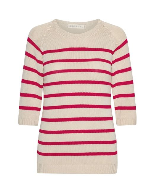 GROBUND Red Inga Knit T-Shirt