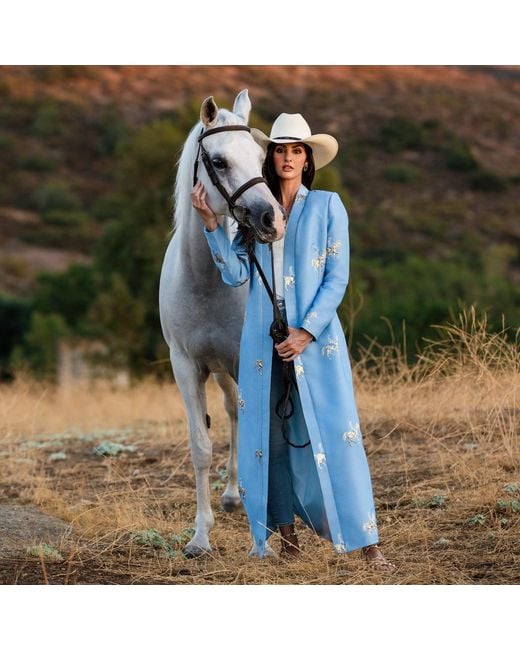 Roqaia Fashion House Blue Horse Baby Kaftan