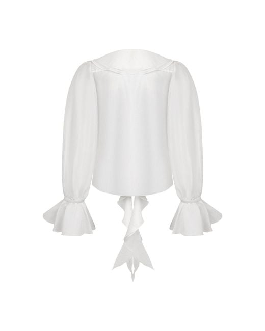 Elsava White Veil Blouse