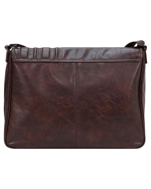 Storm Brown Atlas Panelled Messenger for men