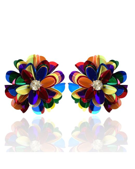 PINAR OZEVLAT Blue Blossom Studs