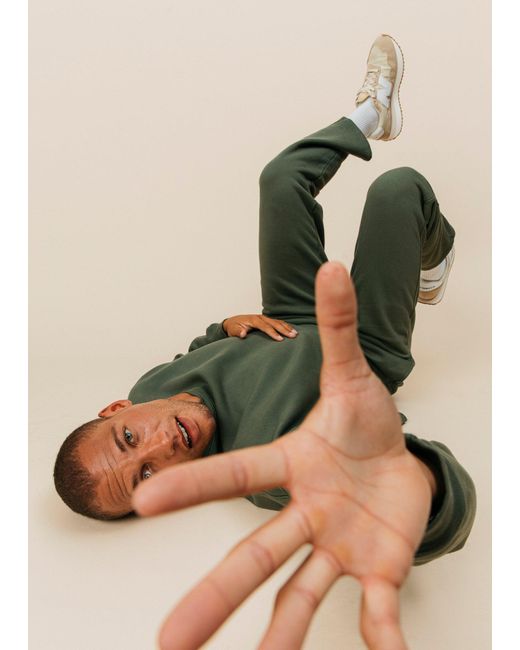 Ocio Leisurewear Green Oversized Crewneck for men