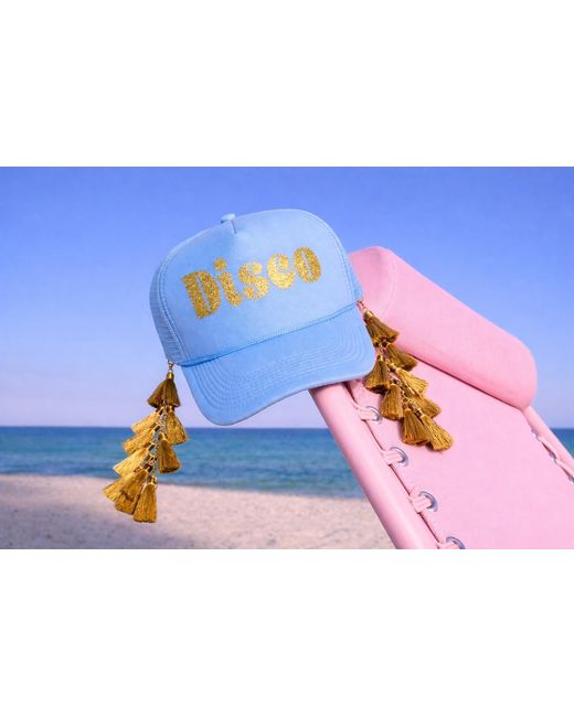 Julia Clancey Blue Tasseltastic Disco Tassel Trucker Cap