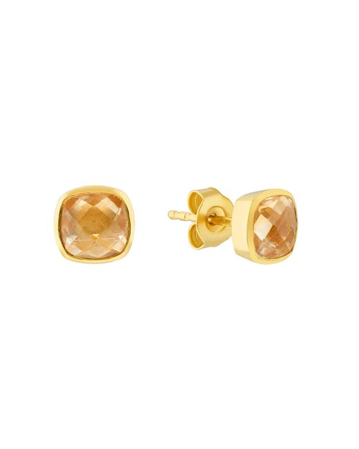 Auree Jewellery Metallic Brooklyn Citrine & Vermeil Stud Earrings