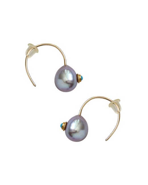 Bombyx House Blue Pearl Hook Earrings
