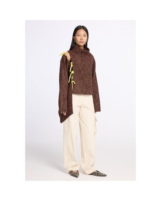 Mirimalist Brown Ruby Cozy Knit Top