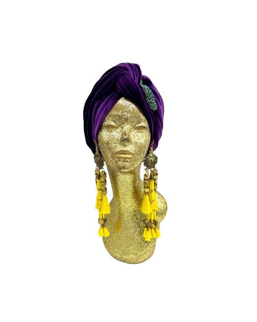 Julia Clancey Purple Peacock Dream Turban