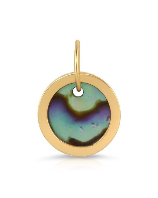 Maya Brenner Metallic Small Abalone Cabochon Charm