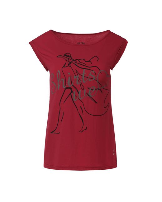 Conquista Red Printed Sleeveless Top