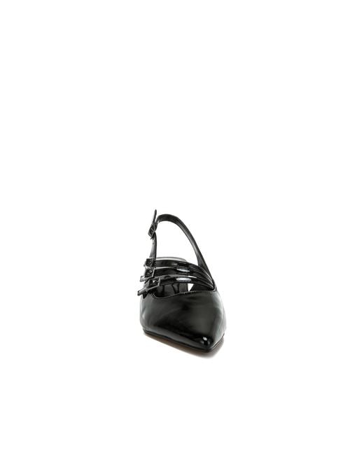 Rag & Co Black Kanebei Triple Strap Slingback Sandals By Rag & Co