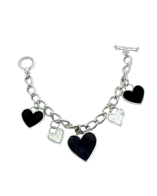 Tg-Jewellery by Tamara Gervasio Blue Regina Di Cuori Hearts Enamel Charms Bracelet
