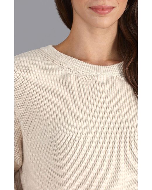 Paul James Knitwear Pink Neutrals Cotton Ribbed Crew Neck Tiffany Jumper