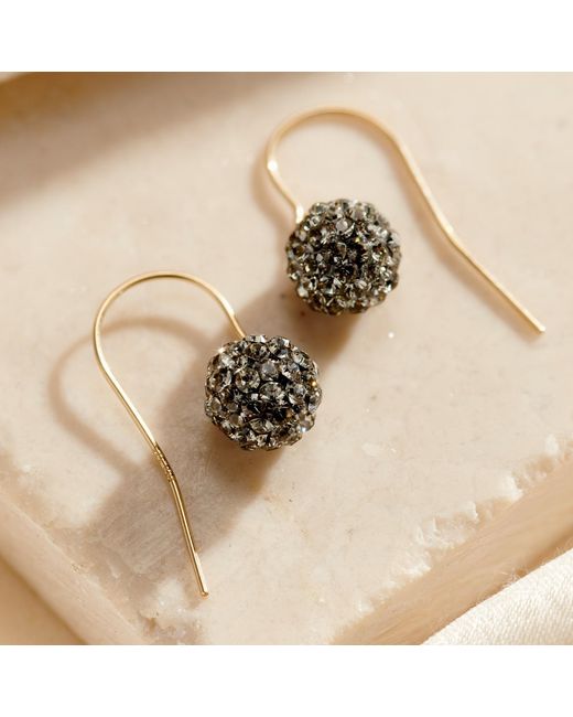 Posh Totty Designs Metallic Disco Ball Hanging Earrings
