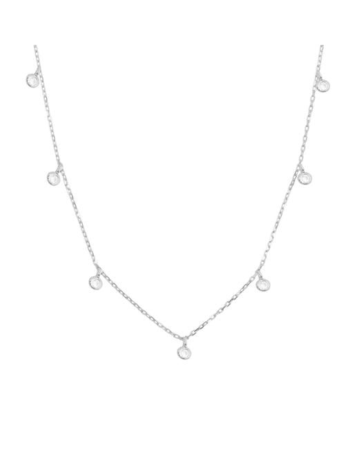 KAMARIA Metallic Dew Drops Crystal Choker Layering Necklace