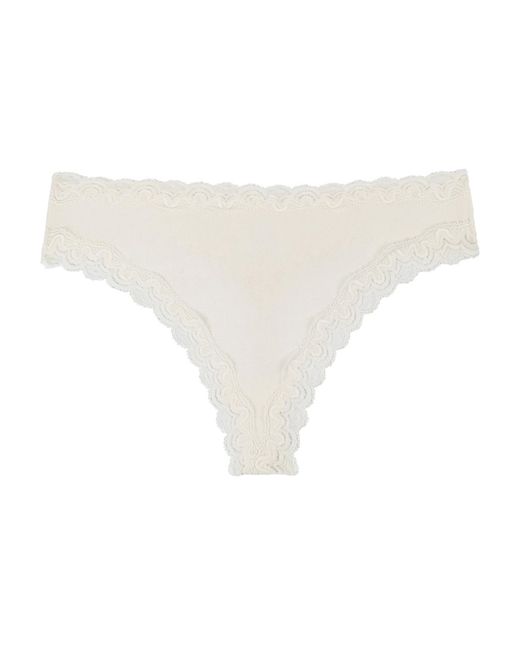 Uwila Warrior White Soft Silk Thong Underwear