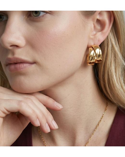 Uchi and Soto Metallic Kin Molten Hoop Earrings