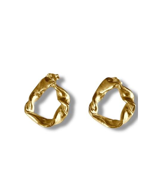 Mitsymay Jewellery Metallic Twists & Tangled Small Hoops