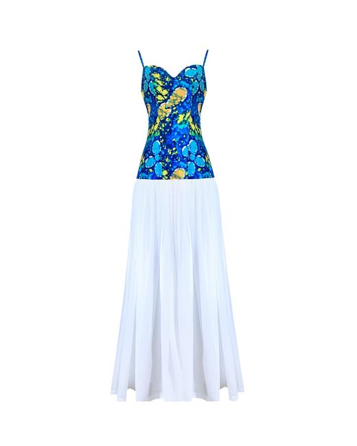 Chuks Collins Blue Ajah Resort Collection: Shoulder Strap Long Dress – Adesewa Bloom