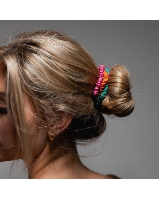 Silk Works Pink Skinny Scrunchies