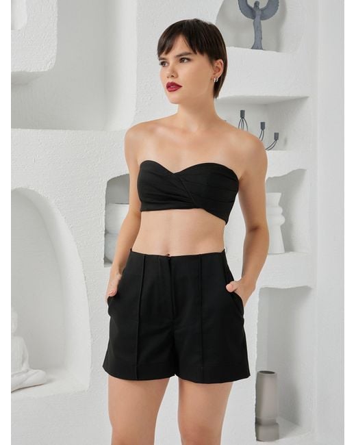 Lumina Eligma Black Clean Cut Shorts
