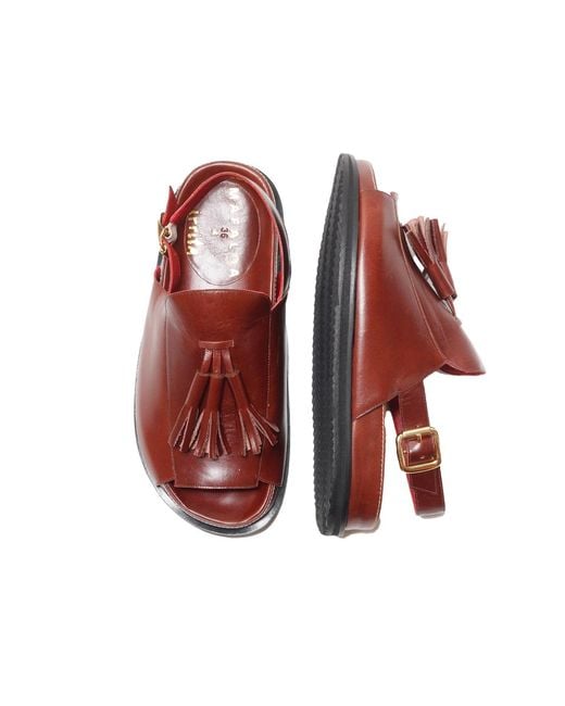 Mafalda Red Rita Tassel Sandals