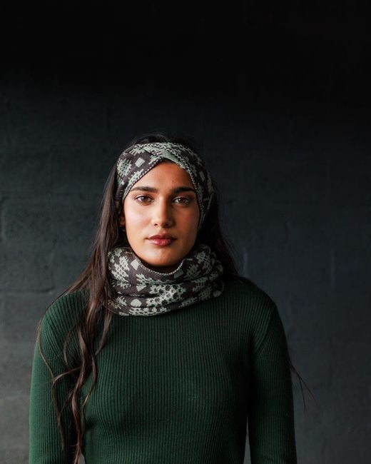 Mabli Green Carthen Merino Tube Scarf