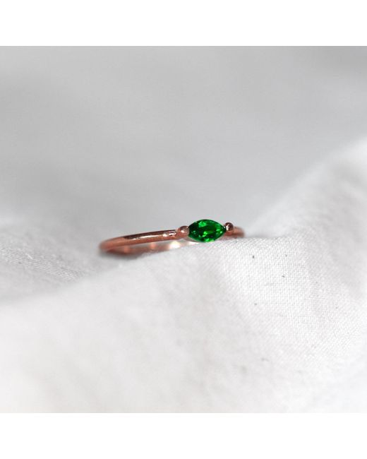 VicStoneNYC Fine Jewelry Green Pure Emerald Marquis Cut Ring