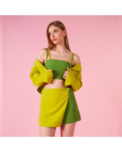 Ariana Bestepe Green Lime Crop Top