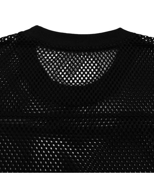 X Ilona Blue Black Graffiti Teddy Bear Sheer Mesh T Shirt