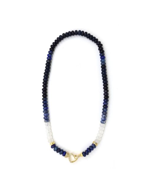 Shar Oke Blue Lapis Lazuli, Sodalite, Sandstone & Jade Necklace