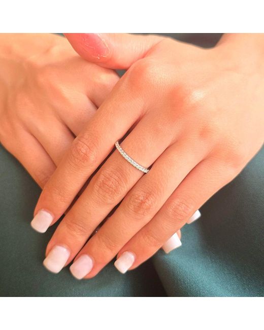 Harfi White Diamond Moissanite Crystal Sterling Ring