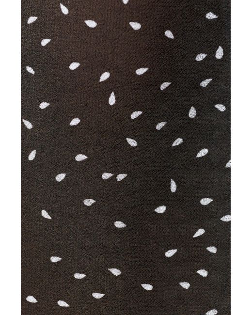 Louche Black Riley Raindrop Pleated Midi Skirt