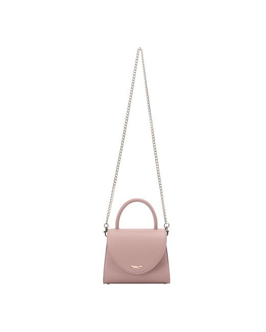 Paul Costelloe Pink Cilo Leather Crossbody Bag