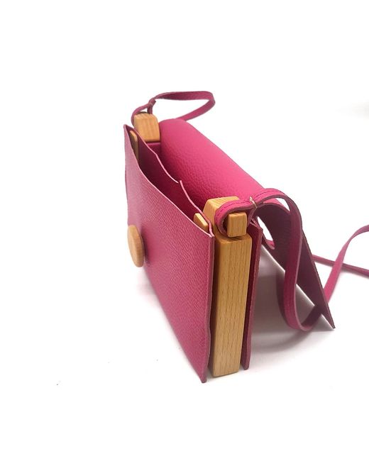 Wood Belt Pink Unique Mini Bag Galapagos Trust 2413