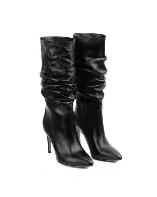 Ginissima Black Leather Eva Boots