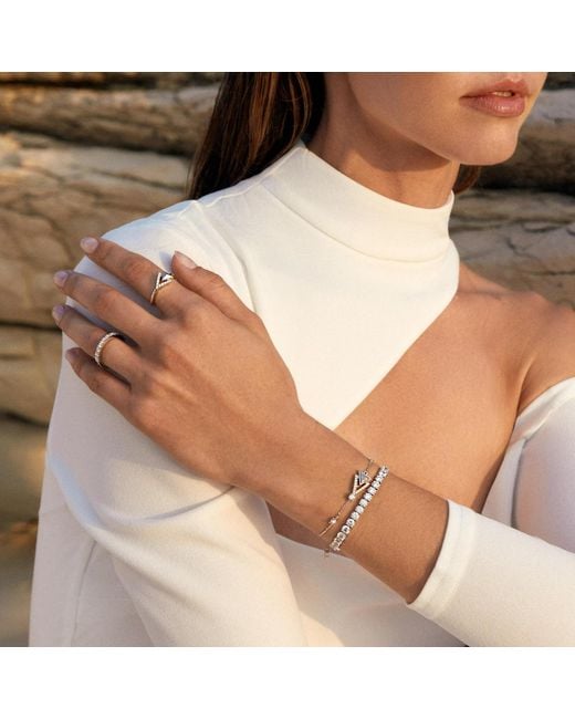 AWNL Metallic Triangle Meteorite Sterling Bracelet