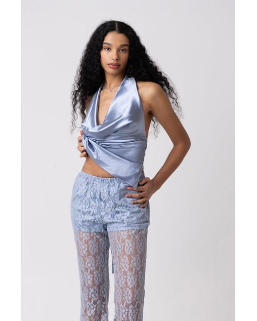 Amy Lynn Blue Louella Lace Trousers