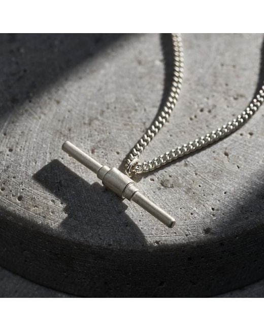 Posh Totty Designs Brown Mens T Bar Pendant Necklace for men