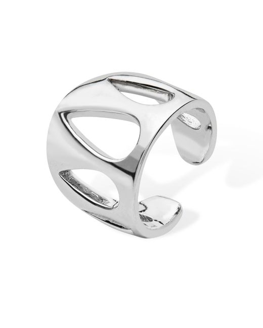 Lucy Quartermaine Metallic Solid Sterling Petal Ear Cuff