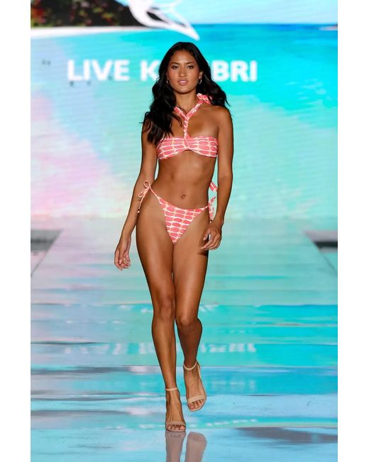 Live Kolibri Red Adjustable Twist-Tie Bikini Set