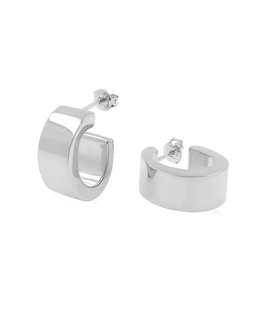 Cote Cache Metallic Chunky Oval Hoop Earrings