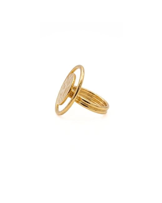 Jaredjamin Metallic Small Peacock Eye Ring