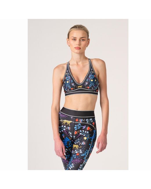 Jessie Zhao New York Blue Amazon Rainforest Sports Bra