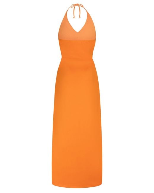 Chic by Lirette Orange Halter Dress Natural