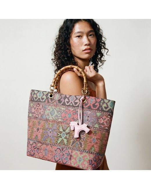 Ruj Heritage Pink Picnic Bag Jacquard