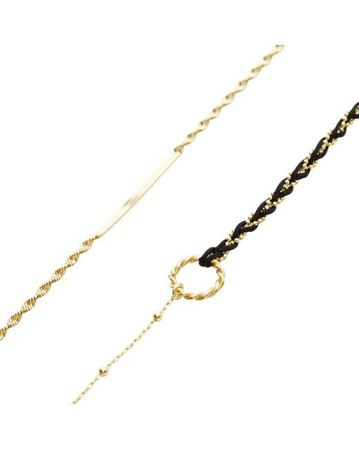 Spero London Metallic Semi Twisted & Handmade Braided Sterling Bracelet Set