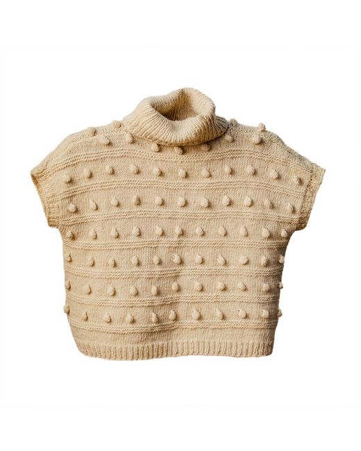 Charkha & Loom Natural Spotted Forktail Crop Top