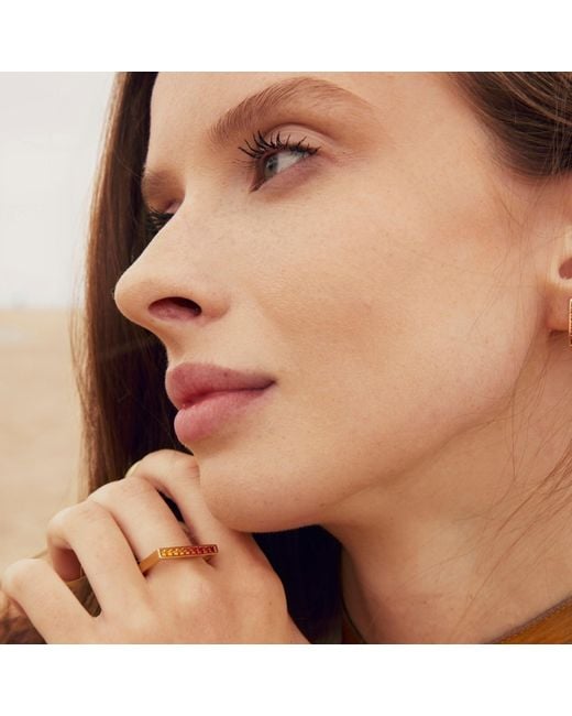 Jewelbird Yellow Sunset Sapphire U-Shaped Ring