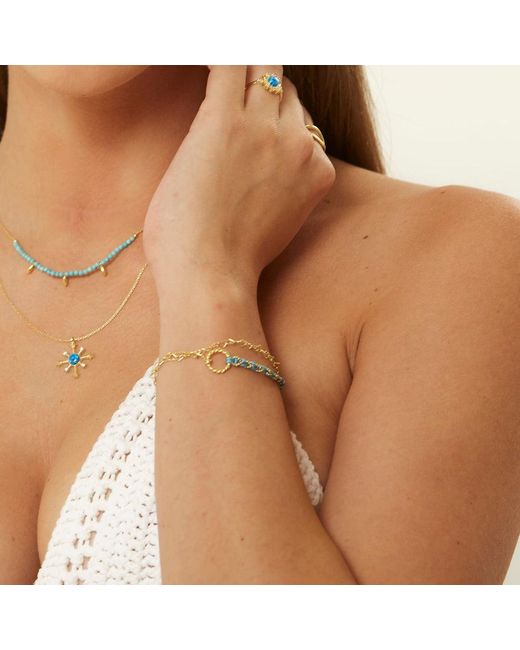 Spero London Metallic Semi Twisted & Handmade Braided Sterling Bracelet Set